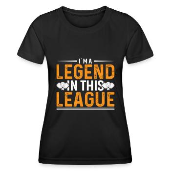 Je suis une légende dans cette ligue - T-shirt sport Femme - noir - Devant - AI Model Female 172 light (172cm)
