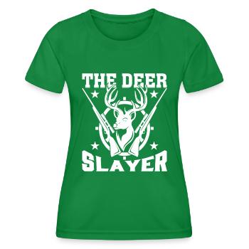 The Deer Slayer - Women's Functional T-Shirt - kelly green - Front - AI Model Female 172 dark (172cm)