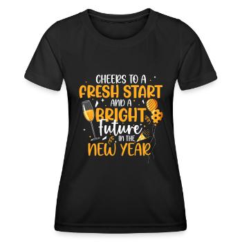 Bravo à un nouveau départ et à un avenir radieux dans le - T-shirt sport Femme - noir - Devant - AI Model Female 172 light (172cm)