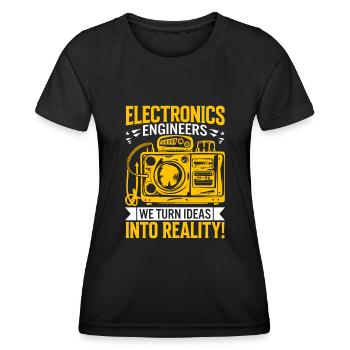 Elektroniker: Wir setzen Ideen in die Realität um! - Frauen Funktions-T-Shirt - Schwarz - Vorne - AI Model Female 172 light (172cm)