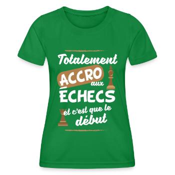 échecs et mat joueur d'échecs - T-shirt sport Femme - vert - Devant - AI Model Female 172 dark (172cm)