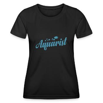Aquarium Aquarist - T-shirt sport Femme - noir - Devant - AI Model Female 172 light (172cm)