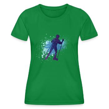 Nordic Skating, Urban &Lifestyle - T-shirt sport Femme - vert - Devant - AI Model Female 172 dark (172cm)
