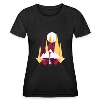 Jägerin, wundervolle Natur - Frauen Funktions-T-Shirt - Schwarz - Vorne - AI Model Female 172 light (172cm)
