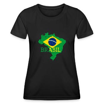 Brasil - Brazil America Brazilian Adventurer - Women's Functional T-Shirt - black - Front - AI Model Female 172 light (172cm)