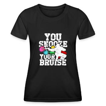 Drôle de Paintball You Snooze You Bruise - - T-shirt sport Femme - noir - Devant - AI Model Female 172 light (172cm)