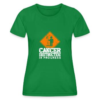 Cancer destruction in progress - Chemo Hospital - Women's Functional T-Shirt - kelly green - Front - AI Model Female 172 dark (172cm)