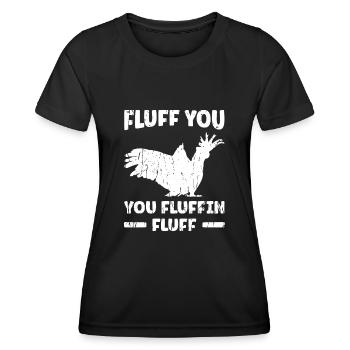 Fluff you you fluffin fluff - Bunte Nymphensittiche - Frauen Funktions-T-Shirt - Schwarz - Vorne - AI Model Female 172 light (172cm)