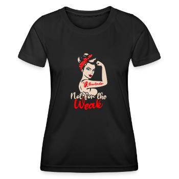 Barkeeper nichts für Schwache - Mixology Alcohol - Frauen Funktions-T-Shirt - Schwarz - Vorne - AI Model Female 172 light (172cm)