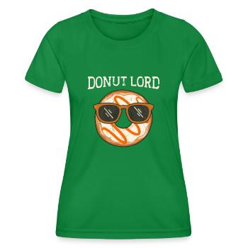 Donut Lord Pretzel Lady - Bunte Baker Donut - Frauen Funktions-T-Shirt - Kelly Green - Vorne - AI Model Female 172 dark (172cm)