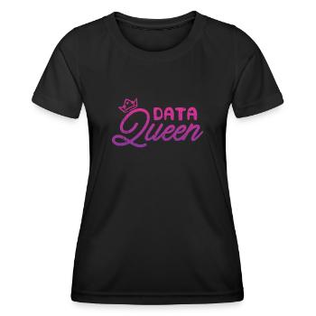 Data Queen - codage - T-shirt sport Femme - noir - Devant - AI Model Female 172 light (172cm)