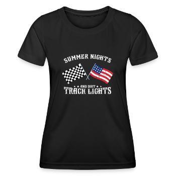 I like beer and sprint car racing and maybe 3 - Women's Functional T-Shirt - black - Front - AI Model Female 172 light (172cm)