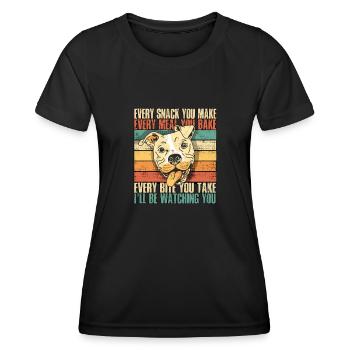Jeder Snack, den du machst Jede Mahlzeit, die du backst Jede - Frauen Funktions-T-Shirt - Schwarz - Vorne - AI Model Female 172 light (172cm)