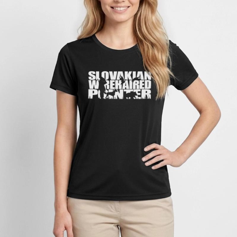 SLOVAKIAN WIREHAIRED POINTER Jagdhunde Wilsigns Frauen Funktions-T-Shirt