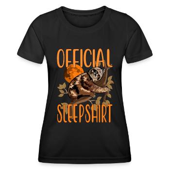 Official Sleepshirt, Long-Shaft, Morning Muffle - Women's Functional T-Shirt - black - Front - AI Model Female 172 light (172cm)