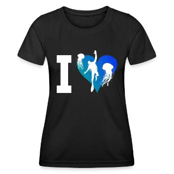 Plongée gratuite Ladies Scuba Diving Scuba Diving - T-shirt sport Femme - noir - Devant - AI Model Female 172 light (172cm)