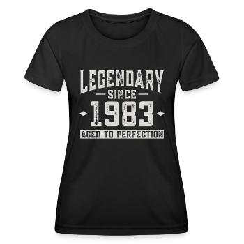 Legendär seit 1983 - Frauen Funktions-T-Shirt - Schwarz - Vorne - AI Model Female 172 light (172cm)