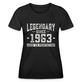 Legendär seit 1963 - Frauen Funktions-T-Shirt - Schwarz - Vorne - AI Model Female 172 light (172cm)