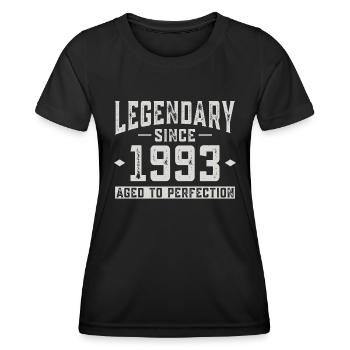 Legendär seit 1993 - Frauen Funktions-T-Shirt - Schwarz - Vorne - AI Model Female 172 light (172cm)