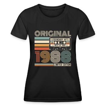 Jahrgang 1988 Vintage Geburtstag Retro - Frauen Funktions-T-Shirt - Schwarz - Vorne - AI Model Female 172 light (172cm)