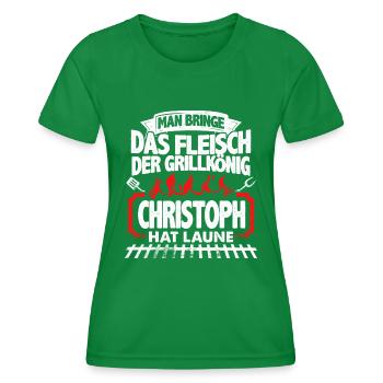 CHRISTOPH - Grill - Frauen Funktions-T-Shirt - Kelly Green - Vorne - AI Model Female 172 dark (172cm)