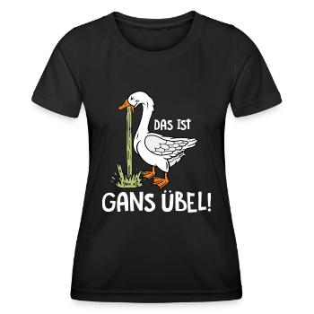 Gans übel - Frauen Funktions-T-Shirt - Schwarz - Vorne - AI Model Female 172 light (172cm)