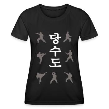 Chemise Tangsoodo Technique - T-shirt sport Femme - noir - Devant - AI Model Female 172 light (172cm)