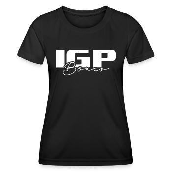 IGP BOXER Wilsigns Hundesport Hunde Hund Geschenke - Frauen Funktions-T-Shirt - Schwarz - Vorne - AI Model Female 172 light (172cm)