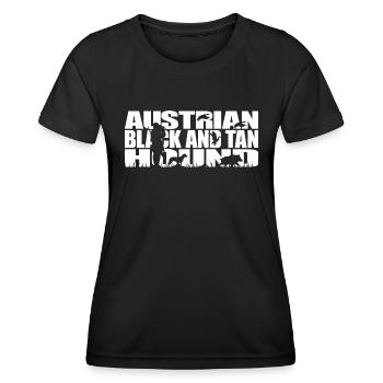 AUSTRIAN BLACK AND TAN HOUND Hunting Dogs Wilsigns - Women's Functional T-Shirt - black - Front - AI Model Female 172 light (172cm)