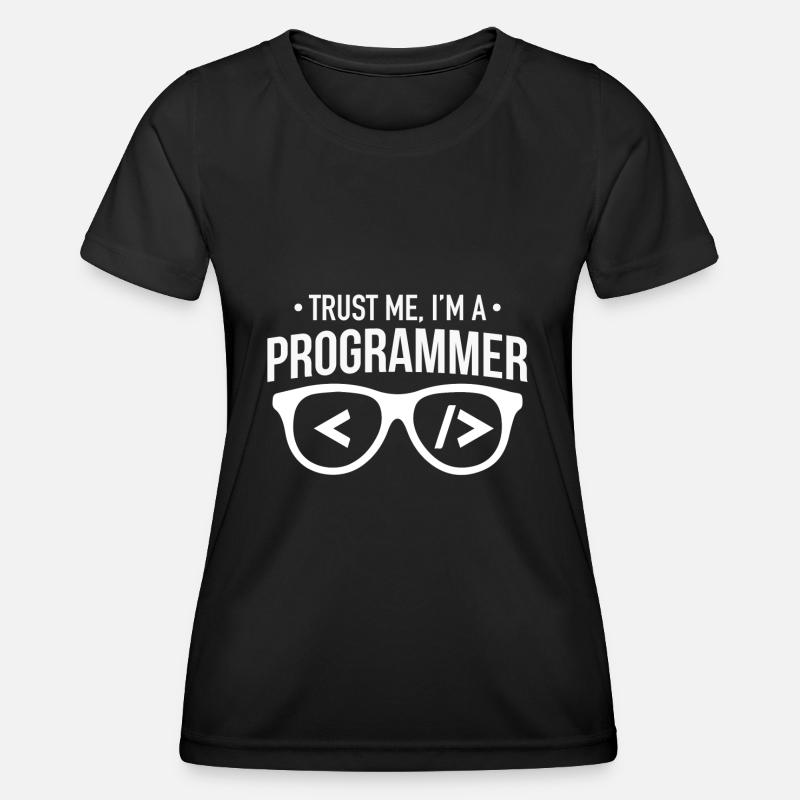 trust me i am a programmer - Women's Functional T-Shirt - black