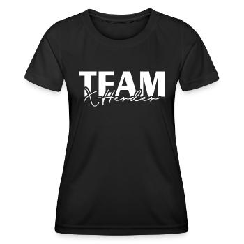 ÉQUIPE X - BERGER Hunde Hundesport IGP Wilsigns - T-shirt sport Femme - noir - Devant - AI Model Female 172 light (172cm)