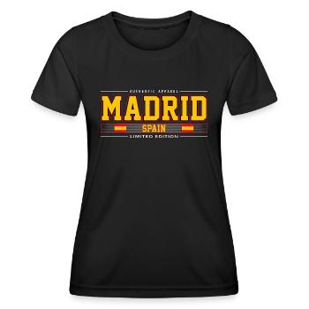 Madrid - Frauen Funktions-T-Shirt - Schwarz - Vorne - AI Model Female 172 light (172cm)