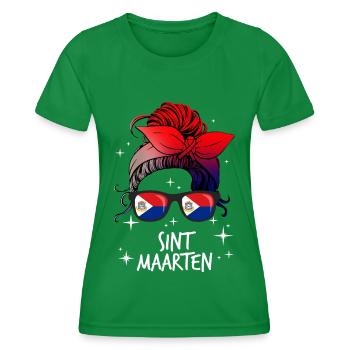 Sint Maarten - Women's Functional T-Shirt - kelly green - Front - AI Model Female 172 dark (172cm)
