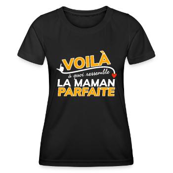 Voilà à quoi ressemble la mamie parfaite. - T-shirt sport Femme - noir - Devant - AI Model Female 172 light (172cm)