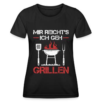 Griller BBQ Grill Grillmeister Grillen Grillparty - Frauen Funktions-T-Shirt - Schwarz - Vorne - AI Model Female 172 light (172cm)