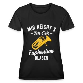 Euphonium Orchester Horn Musiker Blasmusik - Frauen Funktions-T-Shirt - Schwarz - Vorne - AI Model Female 172 light (172cm)