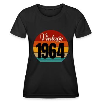 Jahrgang 1964 - Frauen Funktions-T-Shirt - Schwarz - Vorne - AI Model Female 172 light (172cm)