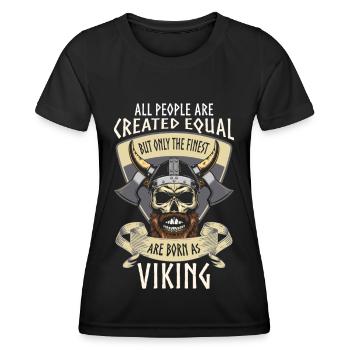 Odin Mythologie Krieger - Frauen Funktions-T-Shirt - Schwarz - Vorne - AI Model Female 172 light (172cm)