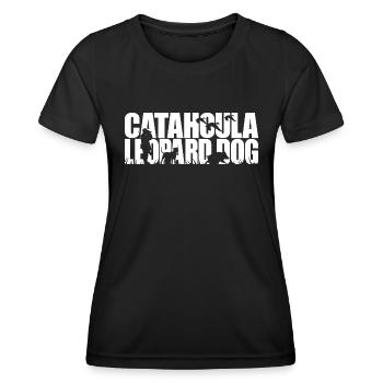 CATAHOULA LEOPARD DOG Chiens de chasse Hunting Wilsigns - T-shirt sport Femme - noir - Devant - AI Model Female 172 light (172cm)