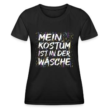 Mein Kostüm Ist In Der Wäsche Karneval Fasching - Frauen Funktions-T-Shirt - Schwarz - Vorne - AI Model Female 172 light (172cm)