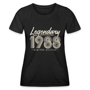 Legendär seit 1988 - Frauen Funktions-T-Shirt - Schwarz - Vorne - AI Model Female 172 light (172cm)