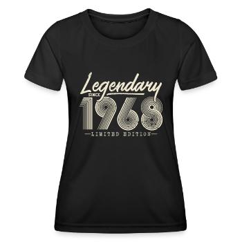 Légendaire depuis 1968 - T-shirt sport Femme - noir - Devant - AI Model Female 172 light (172cm)