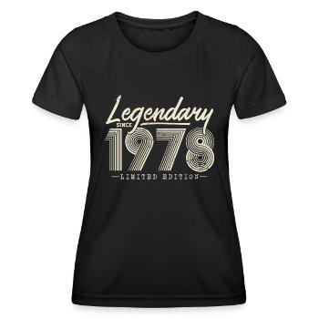 Legendär seit 1978 - Frauen Funktions-T-Shirt - Schwarz - Vorne - AI Model Female 172 light (172cm)