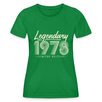 Legendär seit 1978 - Frauen Funktions-T-Shirt - Kelly Green - Vorne - AI Model Female 172 dark (172cm)