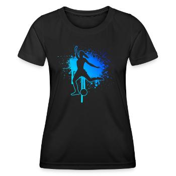 Fussballspielen Fussballer Fussballspieler - Frauen Funktions-T-Shirt - Schwarz - Vorne - AI Model Female 172 light (172cm)