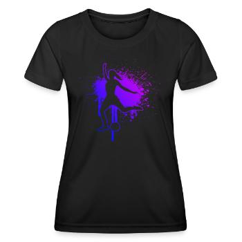Fussball Fussballspielen Fussballer Fussballspiele - Frauen Funktions-T-Shirt - Schwarz - Vorne - AI Model Female 172 light (172cm)