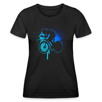 Vélo de route Hommes Vélo de route Cyclisme sur route - T-shirt sport Femme - noir - Devant - AI Model Female 172 light (172cm)