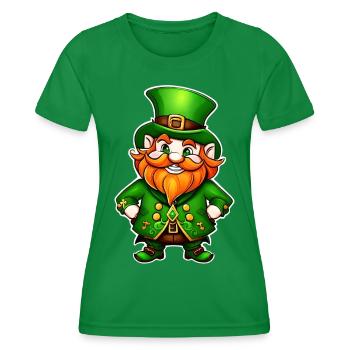 Saint Patrick's Day Irish Leprechaun Leprechaun Imp - Women's Functional T-Shirt - kelly green - Front - AI Model Female 172 dark (172cm)