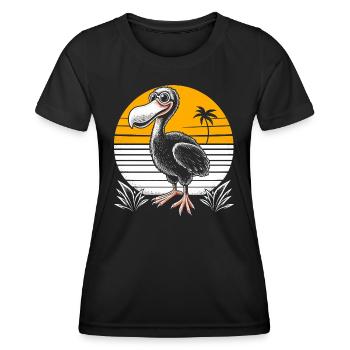Dodo Bird : cadeau parfait pour les amoureux des animaux - T-shirt sport Femme - noir - Devant - AI Model Female 172 light (172cm)