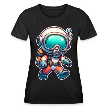 Tauchen Taucher - Frauen Funktions-T-Shirt - Schwarz - Vorne - AI Model Female 172 light (172cm)